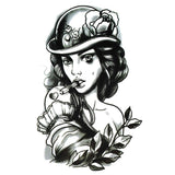 Tatouage éphémère - Pin up chapeau cigarette | Tatouage temporaire skindesigned