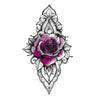 Tatouage ephemere - Rose romantique couleur, Tatouage temporaire femme