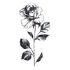 Tatouage éphémère, Faux tatouage temporaire en noir et blanc rose avec sa tige.