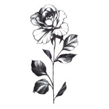 Tatouage éphémère, Faux tatouage temporaire en noir et blanc rose avec sa tige.