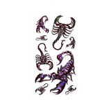 Tatouage ephemere - Scorpions 3D réaslites - Tatouage temporaire cou
