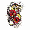 Tatouage ephemere - Serpent traditionnel Américain en couleur et rose