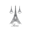 Tatouage ephemere cheville et poignet - Tour Eiffel Paris, Faux tattoo
