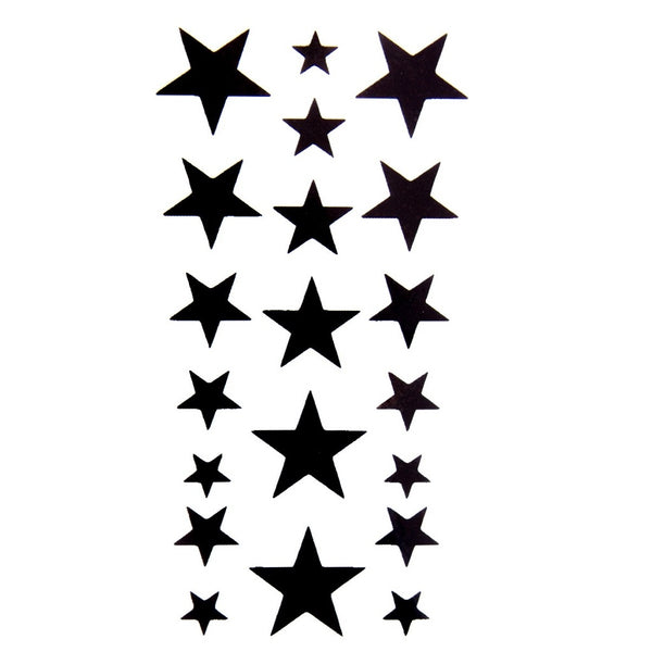 Tatouage éphémère (temporaire) étoiles noires faux tatouage ephemere