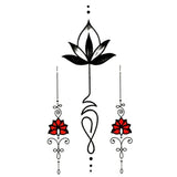 Tatouage éphémère (temporaire) unalome lotus femme, avant bras poignet