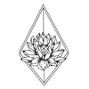 Faux tatouage femme - Lotus minimaliste géométrique japonais | Skindesigned