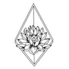 Faux tatouage femme - Lotus minimaliste géométrique japonais | Skindesigned