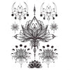 Tatouage ephemere - Pack underboobs lotus lunaire - Skindesigned