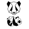 Tatouage éphémère Panda géométrique mignon, rigolo - Faux tatouage enfant  kid