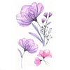 Tatouage ephemere fleurs violettes et roses - Transparentes Skindesigned faux tatouage