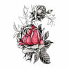 Tatouage ephemere femme - Rose et bourgeons - Faux tatouage géométrique