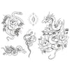 Tatouage ephemere collab - Serpent, œil et Dragon - Reborn tattoo Morgane