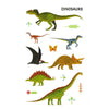 Tatouage ephemere dinosaure pour enfant. T rex, triceratops, velociraptor, stegosaure, diplodocus et pterodactyle skindesigned