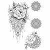 Tatouage ephemere mandala et roses - Collab Reborn tattoo Morgane Rogister