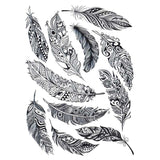 Tatouage éphémère | Pack plumes amérindien, maori | Skindesigned