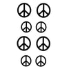 Petit tatouage éphémère minimaliste du signe peace and love