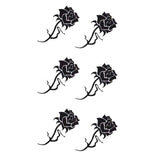 Tatouage ephemere - Roses noires - Idéal pour cou, cheville et main - Skindesigned