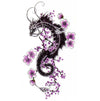 Tatouage ephemere Japonais - Dragon cerisier violet | SkinDesigned