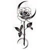 Tatouage ephemere rose et croissant de lune | Faux tattoo SkinDesigned