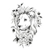 Tatouage éphémère | temporaire - Lion floral, pivoine - Skindesigned