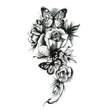 Tatouage éphémère femme - Rose et papillon | SkinDesigned