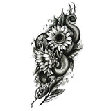 Faux tatouage ephemere - Serpent floral | Bras, avant bras, SkinDesigned