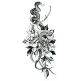 Faux tatouage ephemere - Serpent floral et cerf | SkinDesigned
