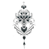 Tatouage éphémère (temporaire) - Lotus pendentif - Underboobs ou dos. Skindesigned