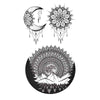 Tatouage éphémère femme - lune et soleil - Mandala montagne, poignet Skindesigned