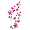 Tatouage éphémère (temporaire) de petites fleurs rose, faux tatouage