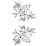 Tatouage éphémère (temporaire) roses et triangles