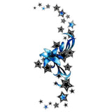 Tatouage éphémère (temporaire) underboobs étoiles bleues et noires
